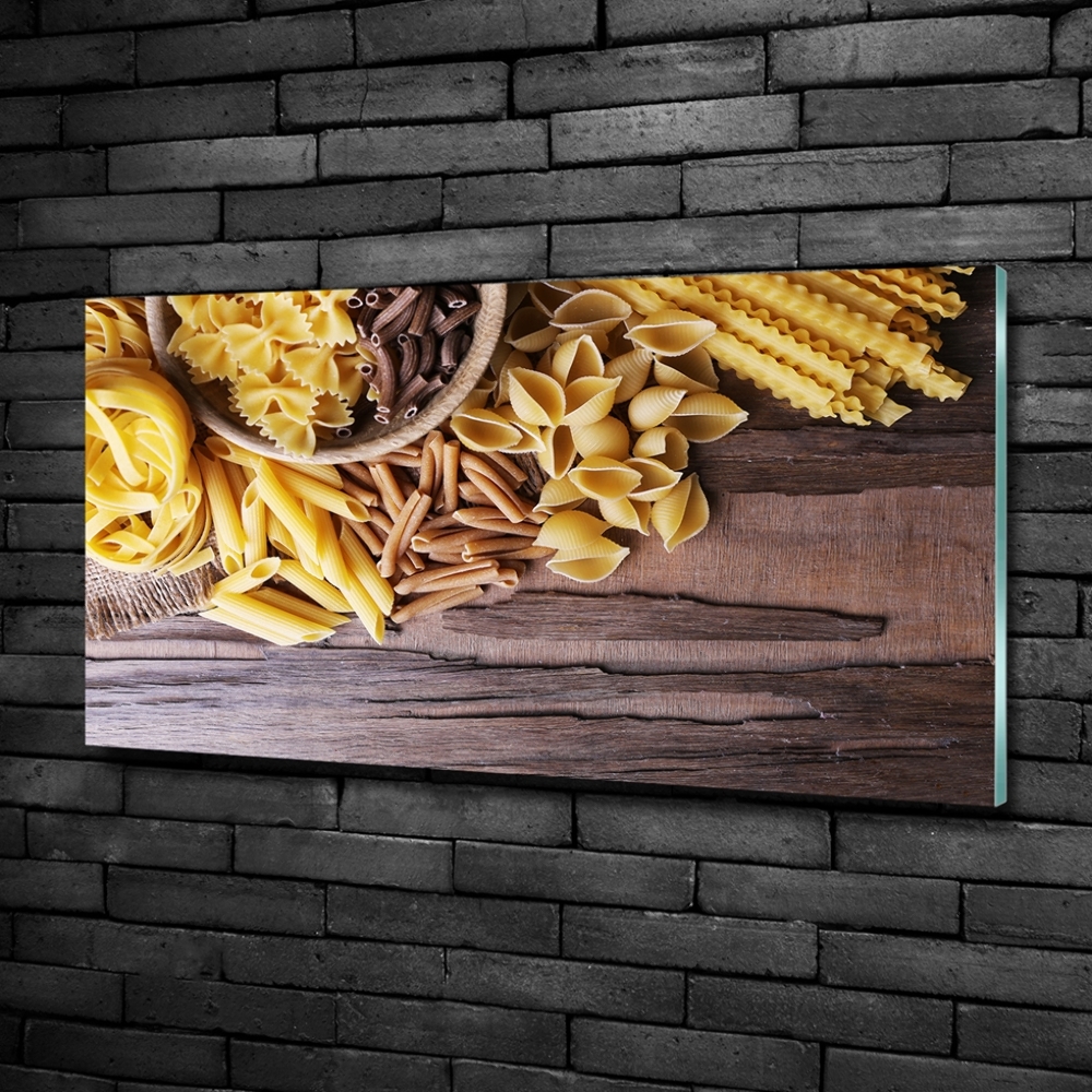 Glass art picture Mixture of pasta