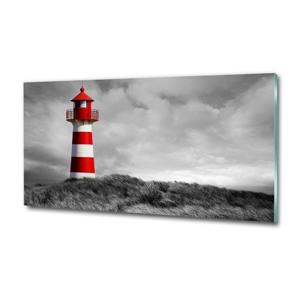 Glass wall art Lighthouse