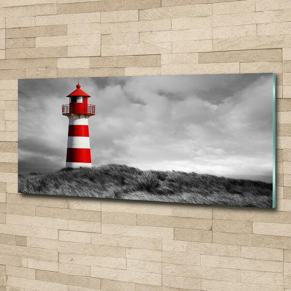 Glass wall art Lighthouse