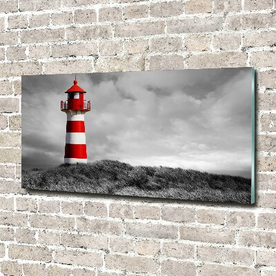 Glass wall art Lighthouse