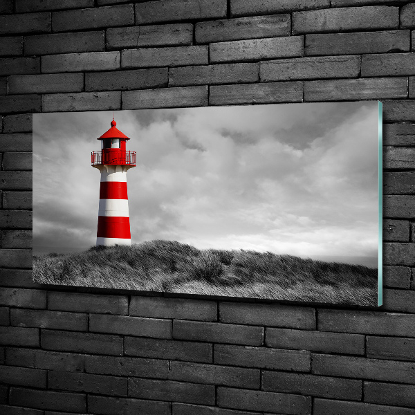 Glass wall art Lighthouse