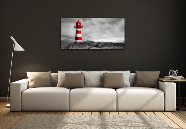 Glass wall art Lighthouse