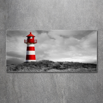 Glass wall art Lighthouse