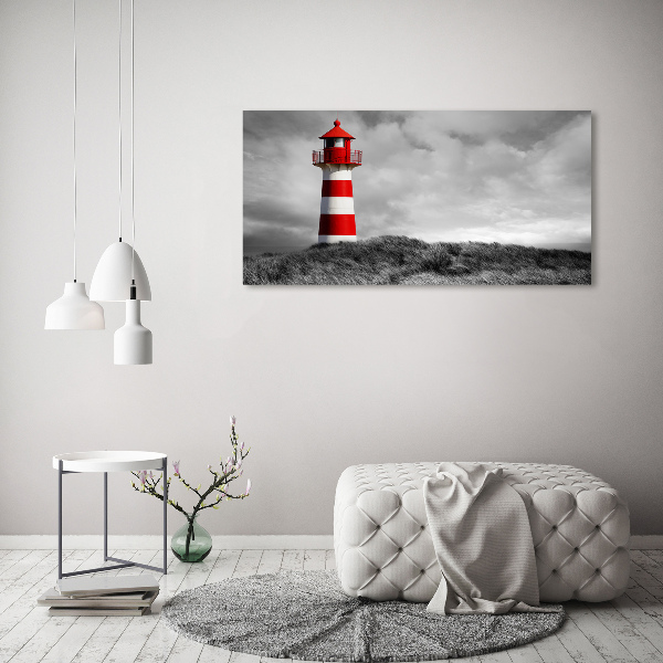 Glass wall art Lighthouse