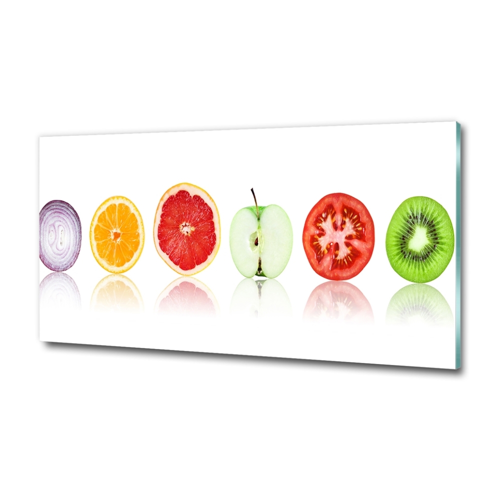 Glass art picture Fruits and vegetables