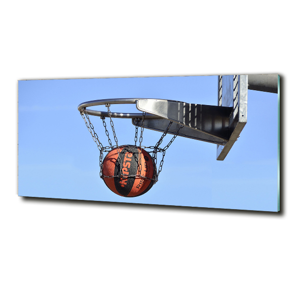 Glass art print Basketball