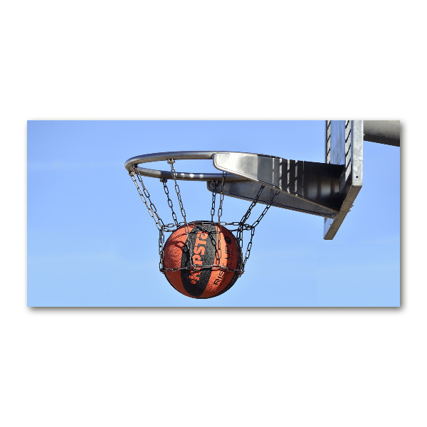 Glass art print Basketball