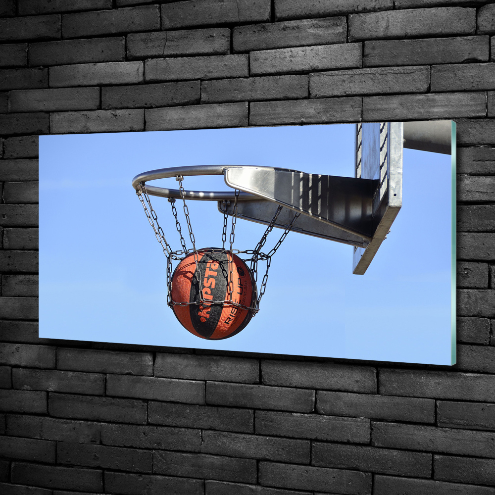 Glass art print Basketball