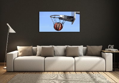 Glass art print Basketball