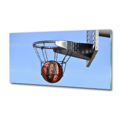 Glass art print Basketball