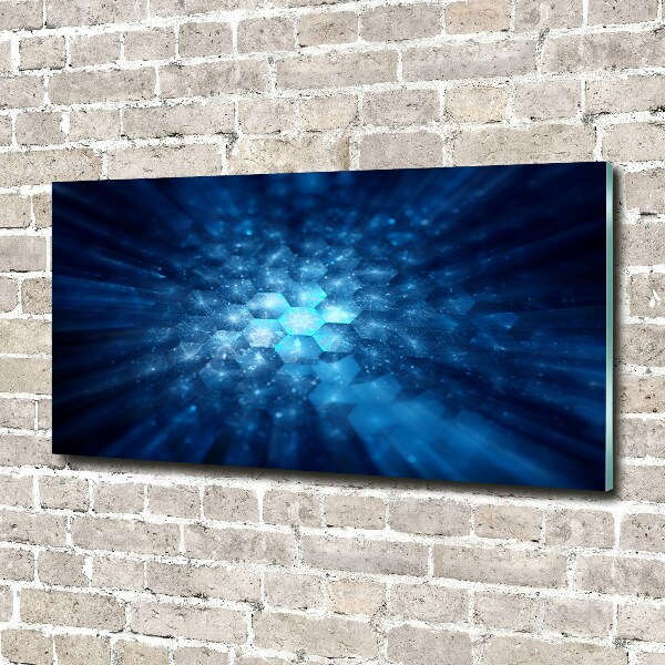 Glass wall art large Crystals