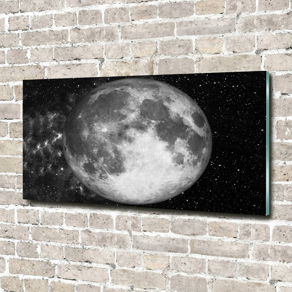 Glass art picture Moon