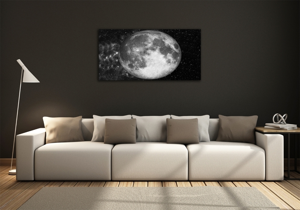 Glass art picture Moon