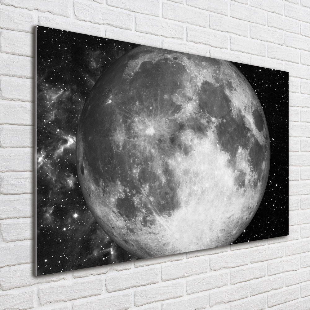 Glass art picture Moon