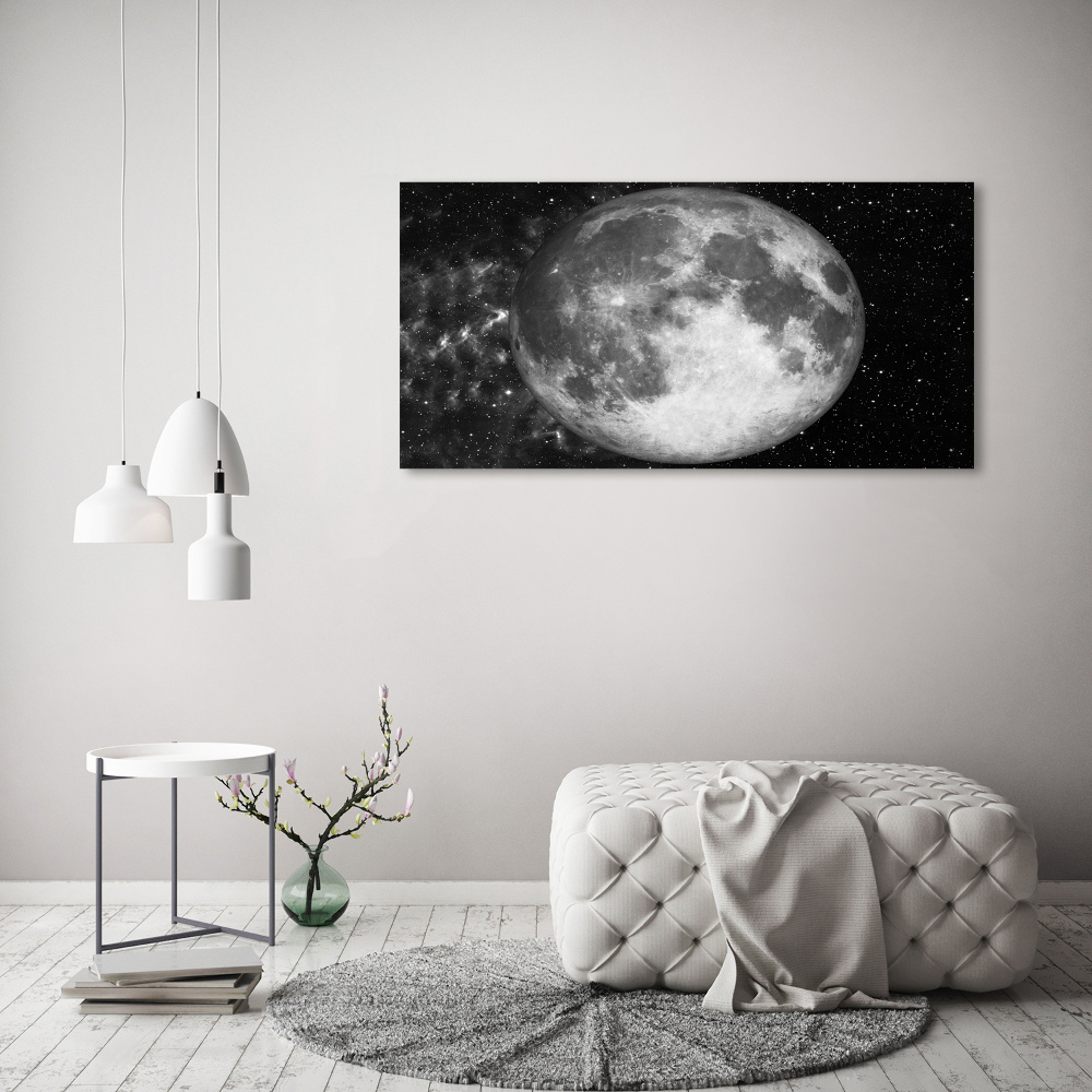 Glass art picture Moon