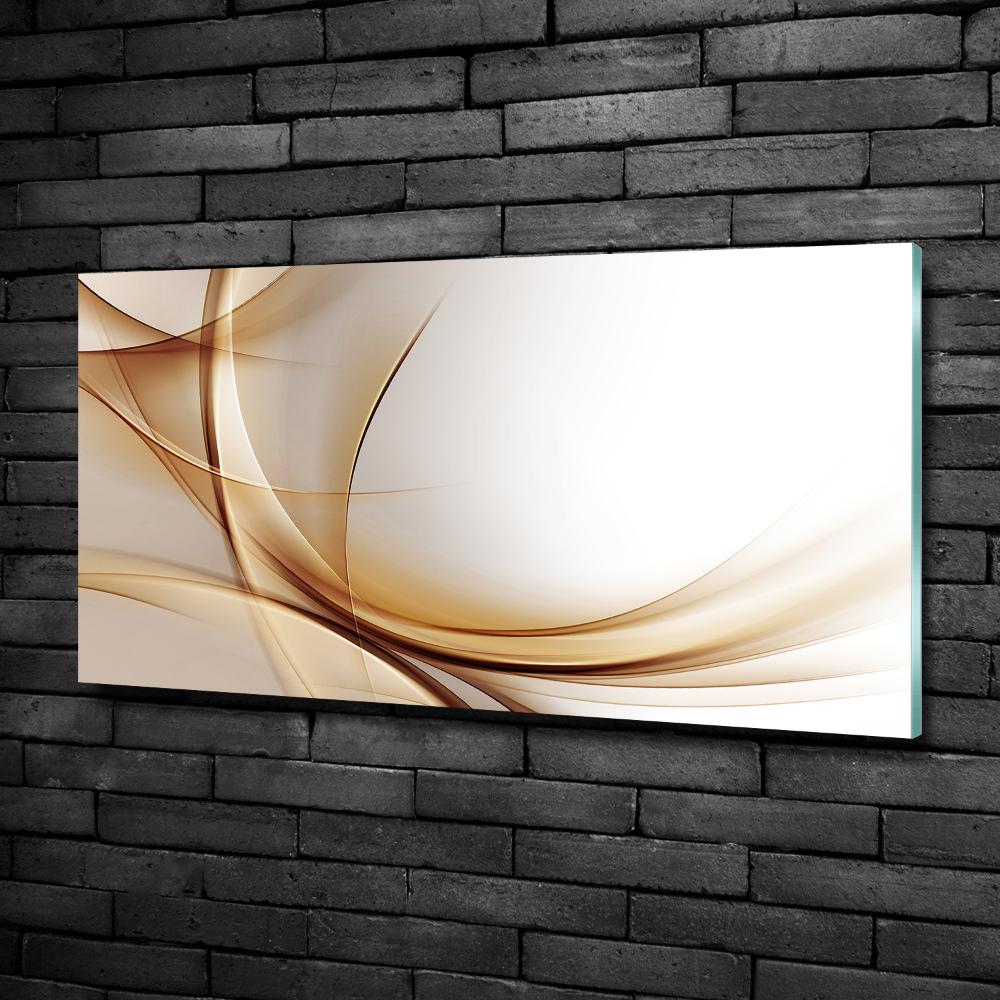 Glass picture print Wave abstraction