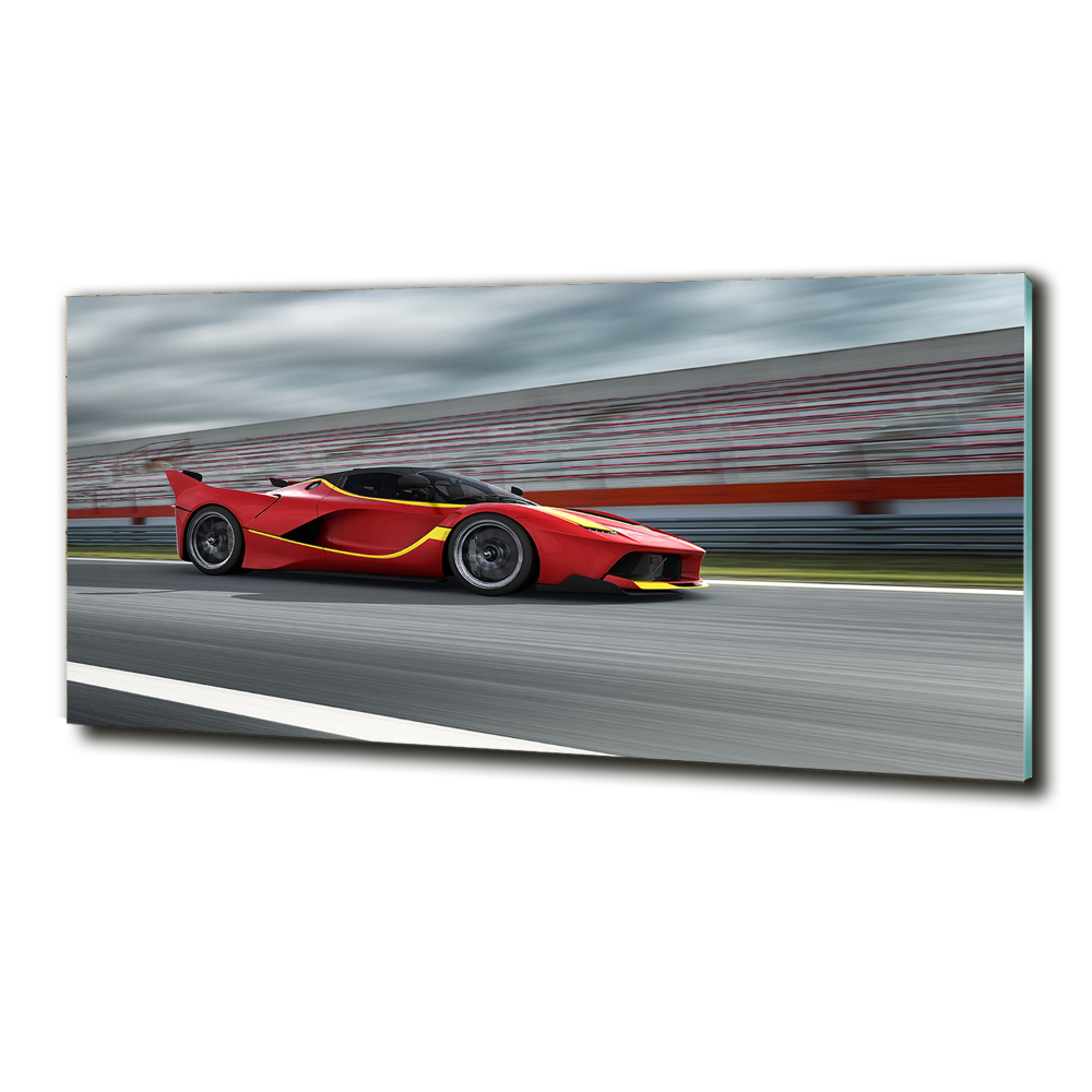 Wall art on glass Sports car