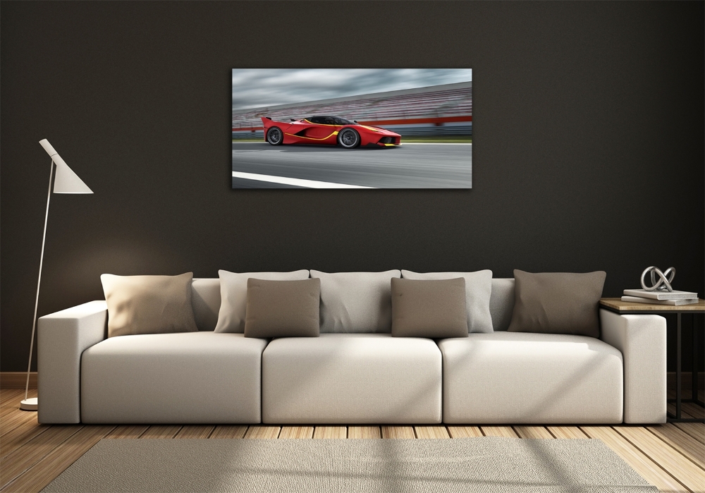 Wall art on glass Sports car