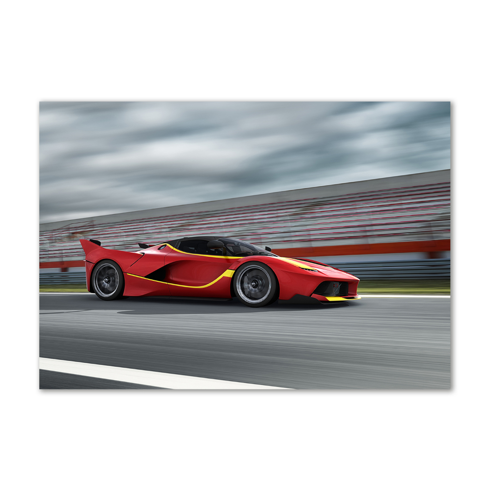 Wall art on glass Sports car