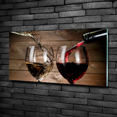 Photo printed on glass Two glasses of wine