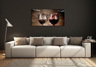 Photo printed on glass Two glasses of wine