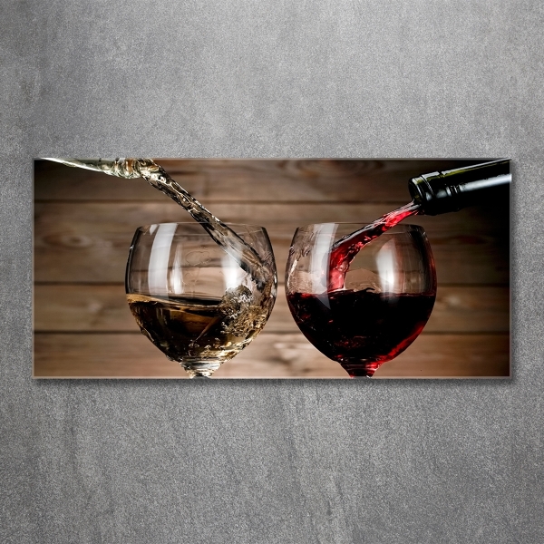 Photo printed on glass Two glasses of wine