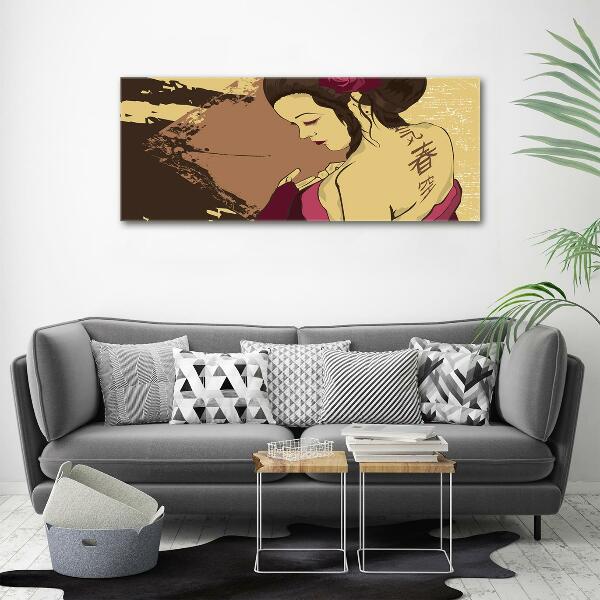 Glass picture print Geisha