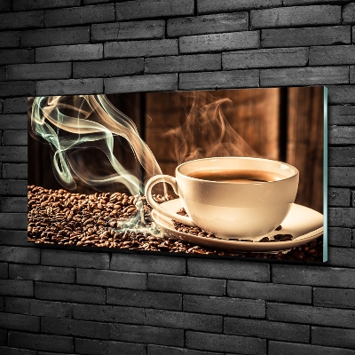 Glass art picture Aromatic coffee