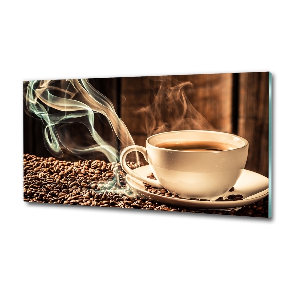 Glass art picture Aromatic coffee