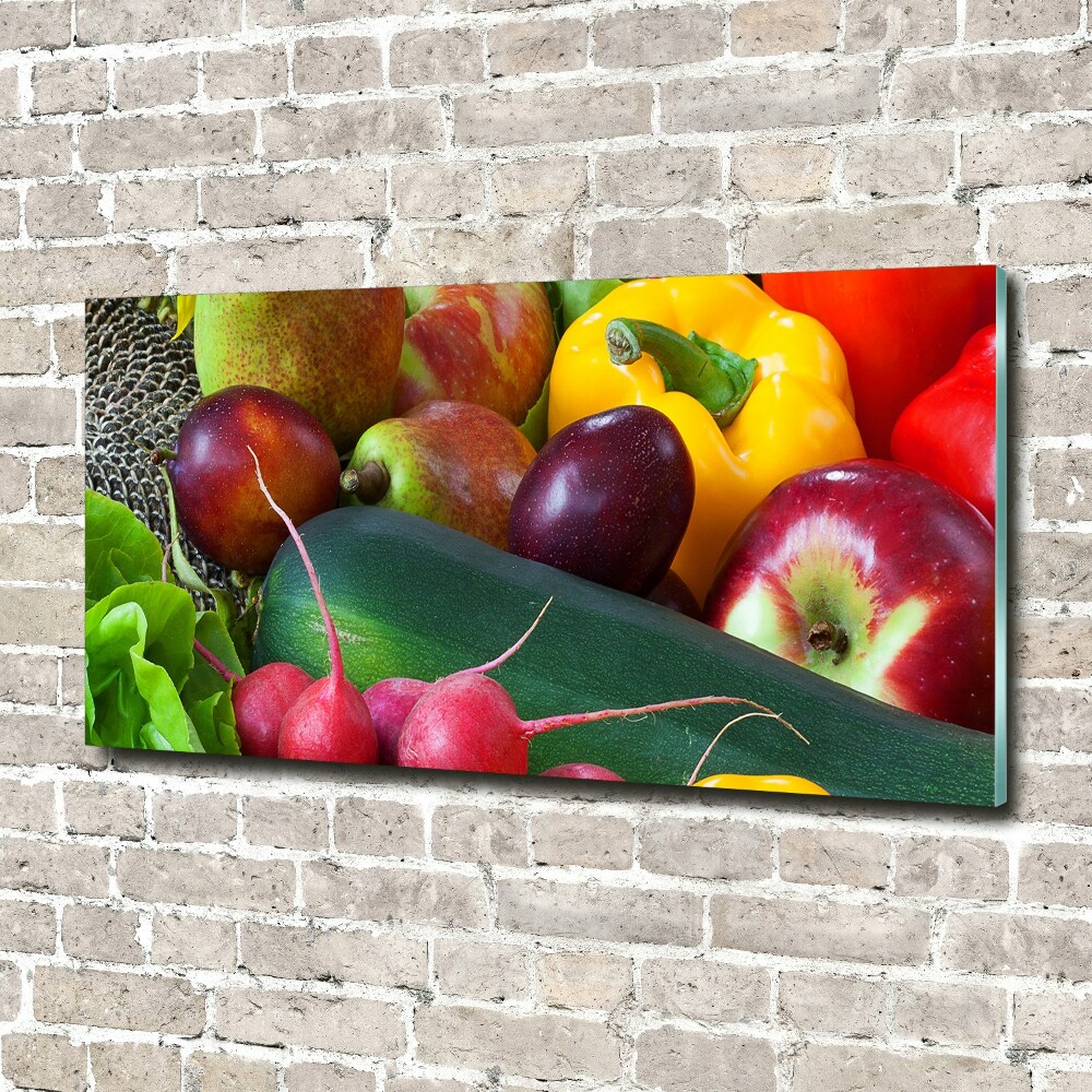 Glass art picture Fruits and vegetables