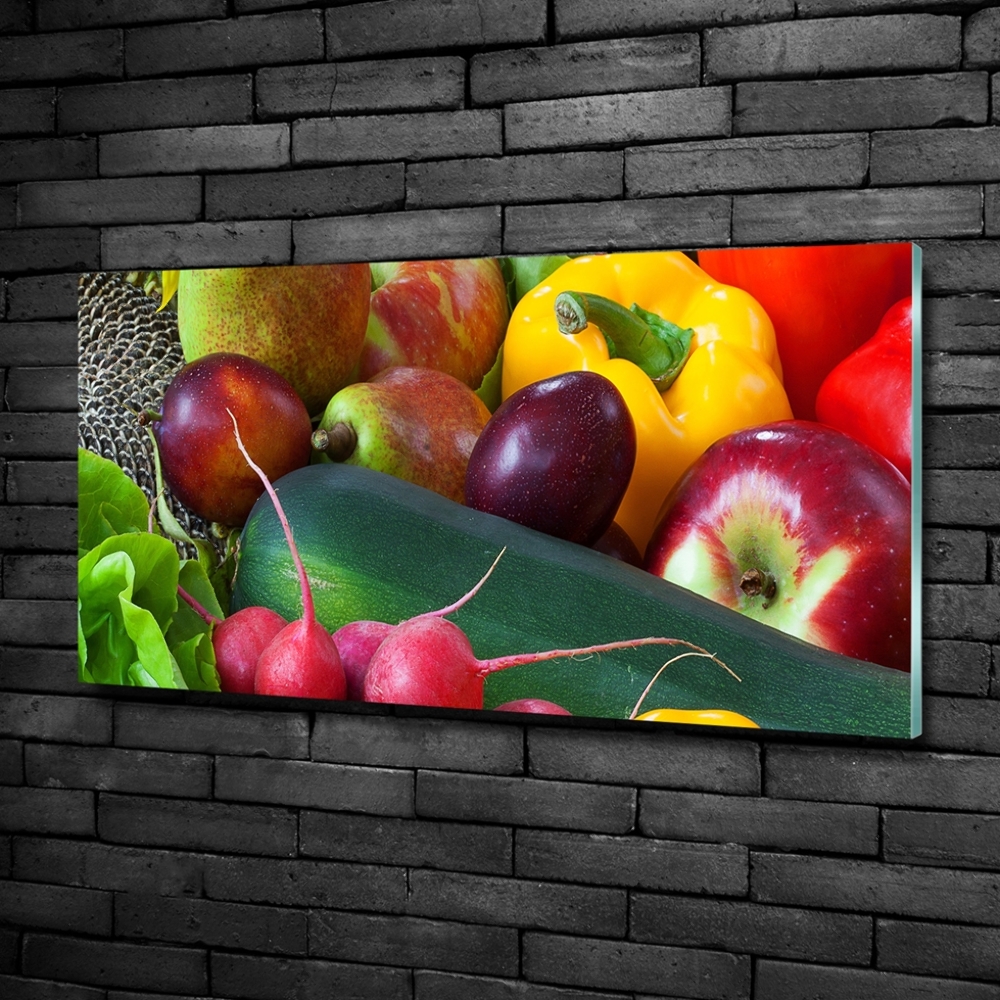 Glass art picture Fruits and vegetables