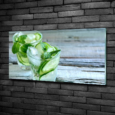 Glass art picture Cucumber water