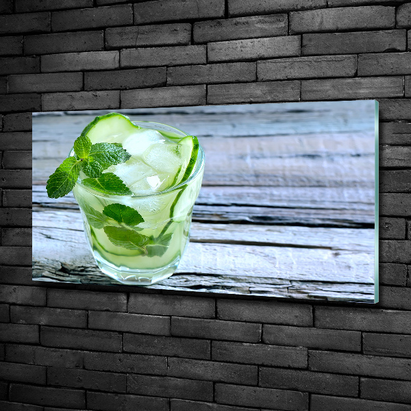 Photo printed on glass Cucumber water