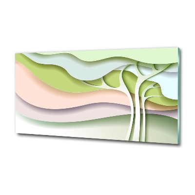 Wall art on glass Abstraction tree