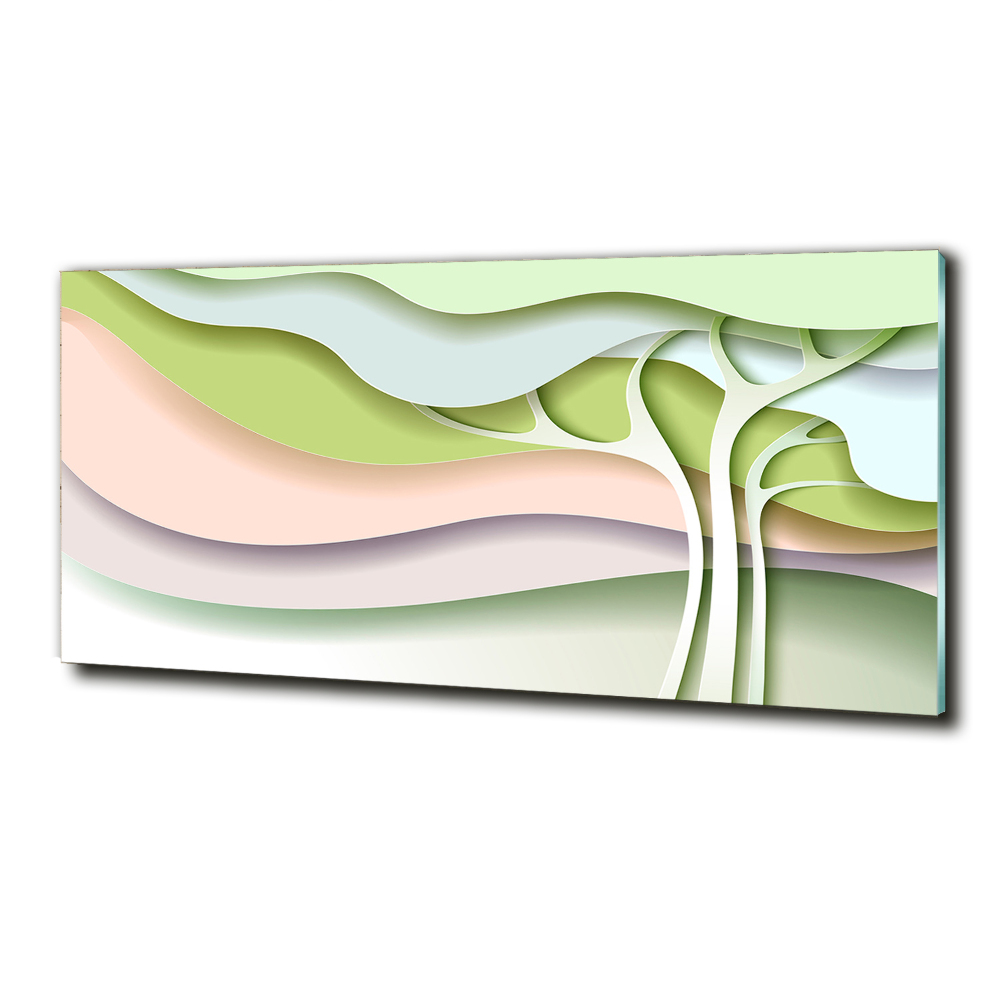 Wall art on glass Abstraction tree