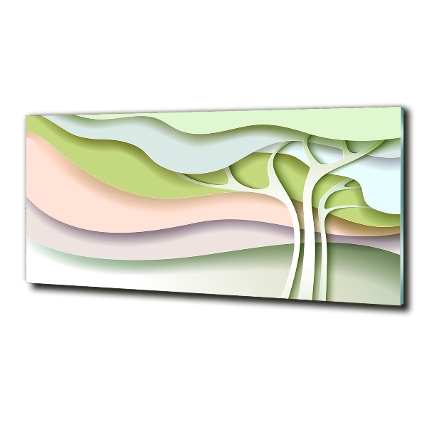 Wall art on glass Abstraction tree