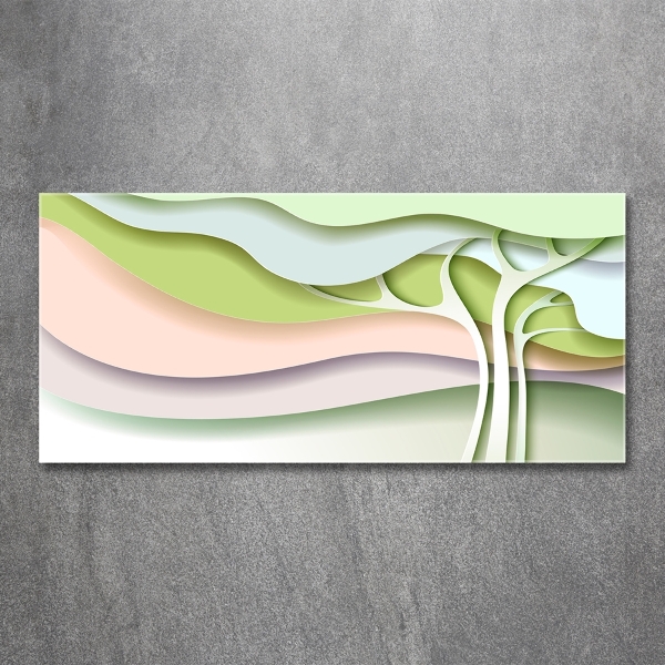 Wall art on glass Abstraction tree