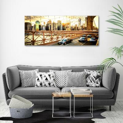 Glass art print Brooklyn bridge