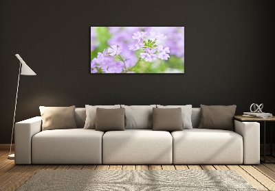 Printed glass wall art Verbena