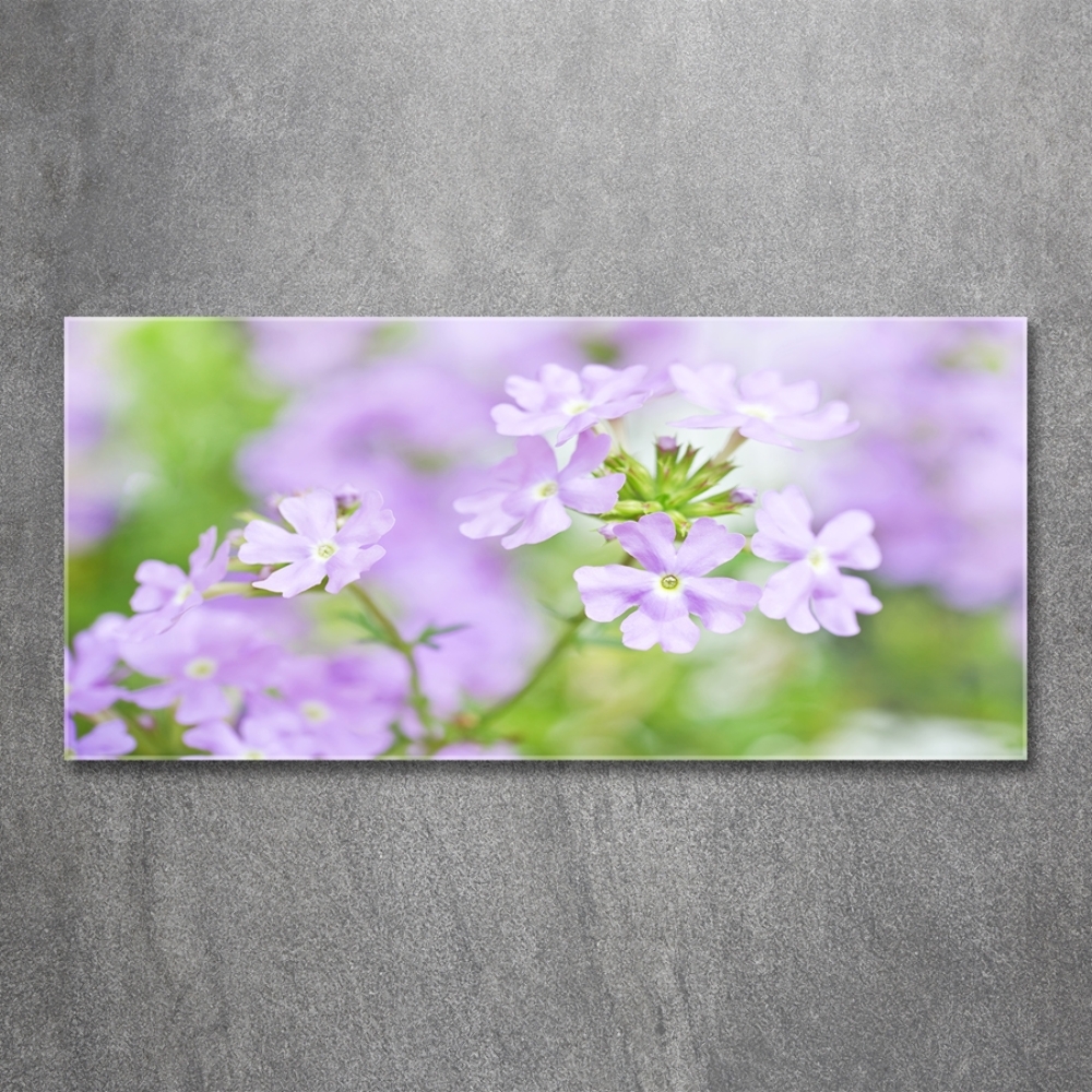 Printed glass wall art Verbena