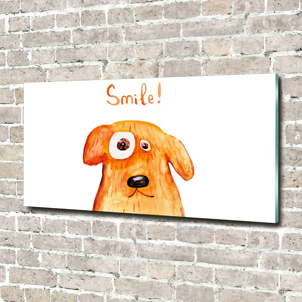 Wall art on glass Dog