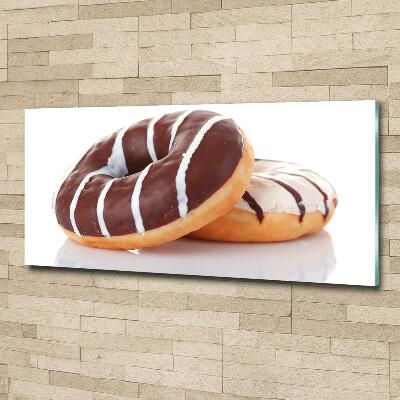 Photo printed on glass Donats with chocolate