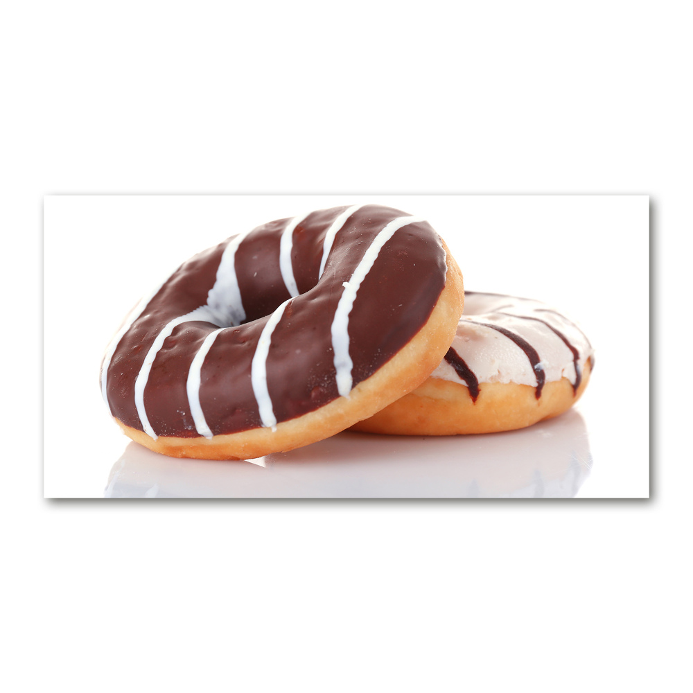 Photo printed on glass Donats with chocolate