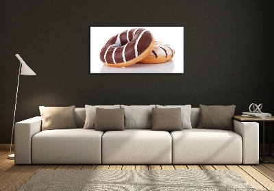 Photo printed on glass Donats with chocolate