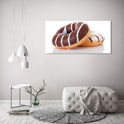 Photo printed on glass Donats with chocolate