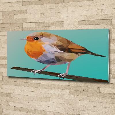 Glass art print Robin bird