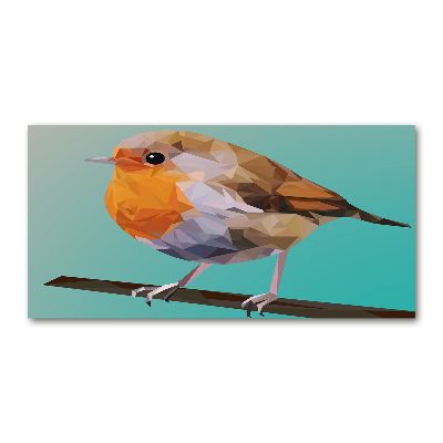 Glass art print Robin bird