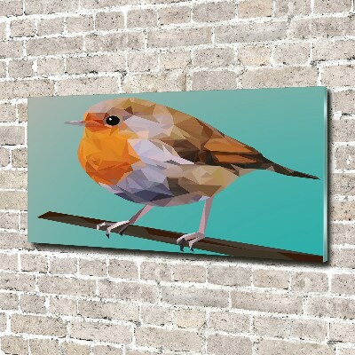 Glass art print Robin bird