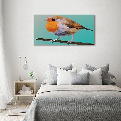 Glass art print Robin bird