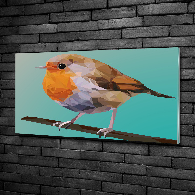 Glass art print Robin bird